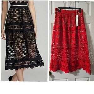 NWT Ministry of Style x Free People Demure Skirt, Structured Caged Design, Sz 6.